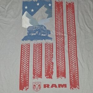 Dodge Ram American Flag Promo Shirt Truck Trucks Tee USA